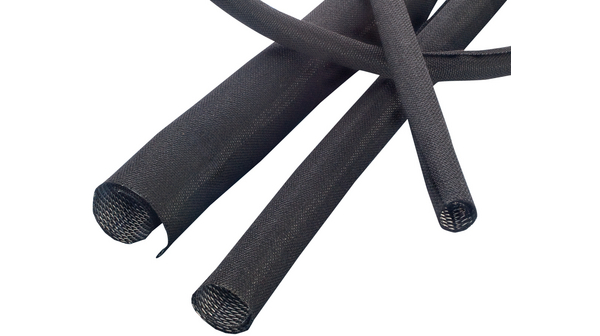 Braided hose, Polyester Monofil and Multifil Fibres, Black