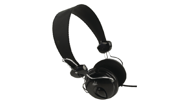 Écouteurs, On-Ear, Fiche jack stéréo 3,5 mm, Noir