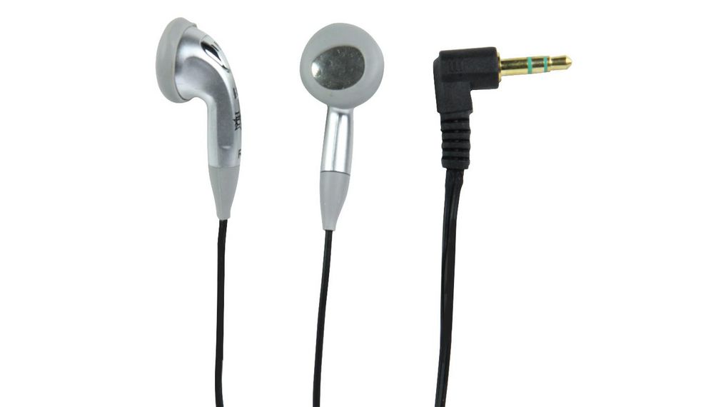 Hovedtelefoner, In-Ear, Stereo-jackstik 3,5 mm, Sølv