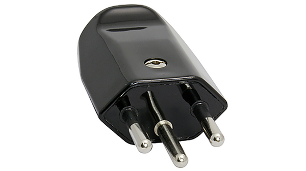 Mains Plug 10A 250V CH Type J (T12) Plug Black