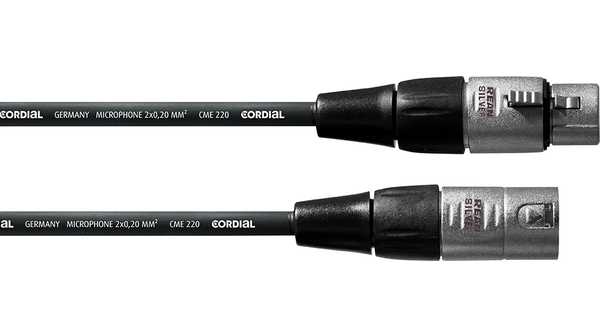Audio Cable, Stereo, XLR 3-Pin Plug - XLR 3-Pin Socket, 10m