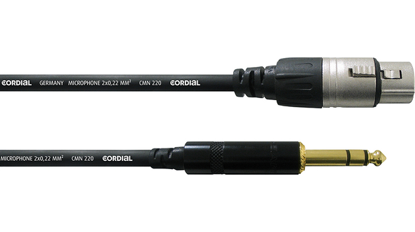 Przewód audio, Stereo, Wtyk typu jack 6,35 mm - XLR 3-Pin Socket, 6m