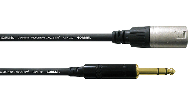 Przewód audio, Stereo, Wtyk typu jack 6,35 mm - XLR 3-Pin Plug, 1.5m