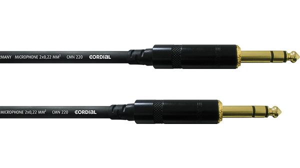 Przewód audio, Stereo, Wtyk typu jack 6,35 mm - Wtyk jack 6,35 mm, 6m