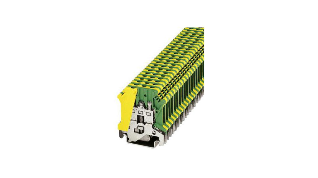 Ground terminal block, Screw, 1 Poles, , 0.2 ... 4mm², Green / Yellow