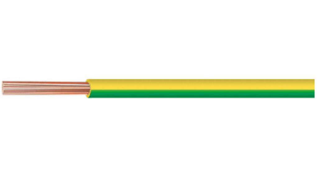 Pletený vodič Radox® 125 1.5mm² Pocínovaná měď Zelená/žlutá 100m