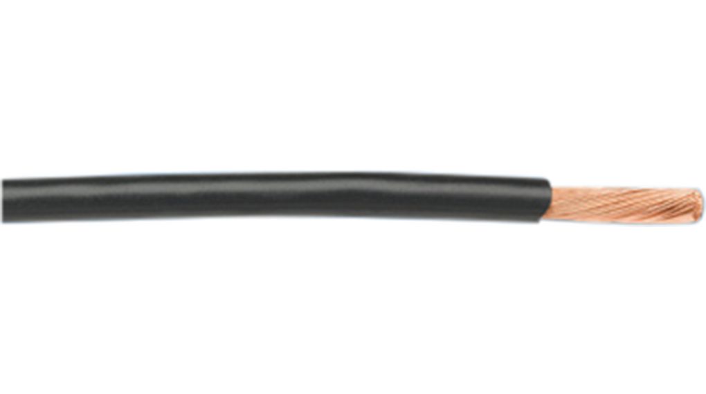 Pletený vodič PTFE 0.14mm² Postříbřená měď Černá 5853 305m