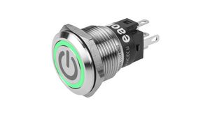 Vandal Resistant Pushbutton Switch, Green, 3 A, 240 V, 1CO, IP65 / IP67 / IK10