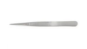 Tweezers with Serrated Finger Grip Precision Stainless Steel Pointed 108mm
