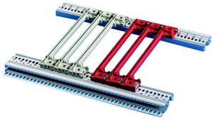 Guide Rail with Coding, 160mm, Plastic, Red