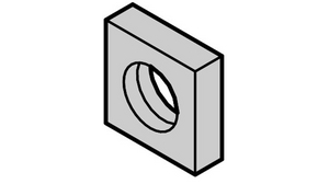 Square Nut, M2.5, Nickel-Plated Steel, Pack of 100 pieces