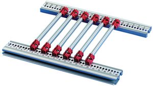 Guide rail, Plastic, 220mm, Red, Pack of 10 pieces