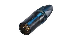 XLR Cable Plug, Plug, Straight, Cable Mount, Poles - 4