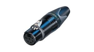 XLR Cable Socket, Socket, Straight, Cable Mount, Poles - 6