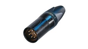 XLR Cable Plug, Plug, Straight, Cable Mount, Poles - 6