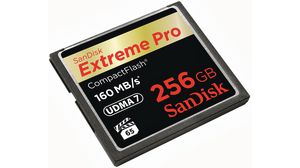Karta Extreme Pro CompactFlash, CompactFlash (CF), 256GB, 160MB/s, 140MB/s, Černý
