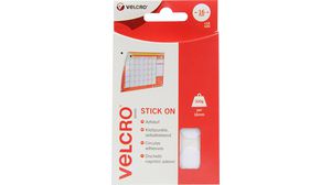 Stick On Coins 16mm White Pack of 16 pieces
