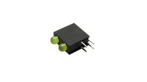 LED pour carte de circuit imprimé 3mm Vert 160mcd 573nm