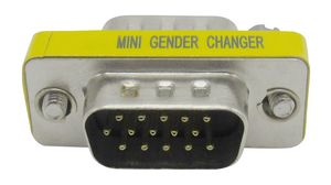 Adapter Mini D-Sub męski/żeński, Wtyk HDB15 - Wtyk HDB15