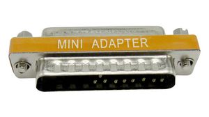 Null Modem Adapter, D-Sub 25-Pin Socket - D-Sub 25-Pin Plug