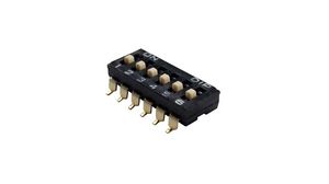 DIP Switch, Slide, 6 Positions, 2.54mm, Gull Wing Terminal