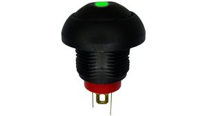 Illuminated Pushbutton Switch OFF-(ON) 32 VAC / 50 VDC / 125 VAC LED Green Dot