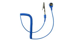 ESD Spiral Cable, 10 mm Stud / Banana / Crocodile Clip, 3.05m