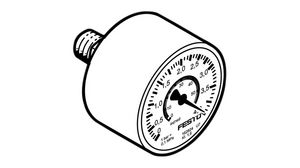 Pressure Gauge, R1/8", 400kPa, 60°C