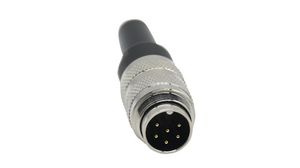 Mini Connector Plug 6 Contacts, 5A, 250V, IP67