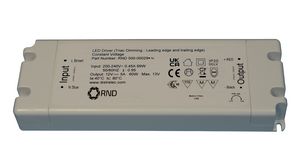 LED-meghajtó, Triac, szabályozható, CV, 60W 2.5A 24V IP20