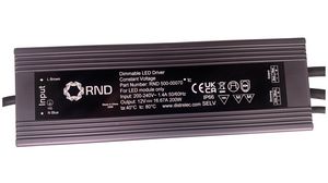 LED Driver, Constant Voltage, 200W 16.67A 12V IP66