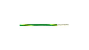 Green/Yellow 1.3 mm² Hook Up Wire, 16 AWG, 26/0.25 mm, 30m, PVC Insulation