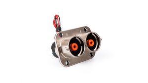 Connector, Plug, Orange / Metal, 300A, Poles - 2