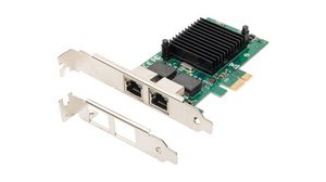 Network Adapter, 1Gbps, 2x RJ45, PCIe, PCI-E x1