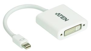 Videoadapter, Mini DisplayPort-stekker - DVI-aansluiting, 1920 x 1200, Wit