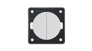 Wall Push-Button Switch Matte INTEGRO 2x OFF-(ON) Flush Mount 10A 250V Chrome