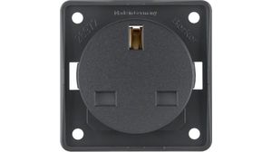 Wall Outlet INTEGRO 1x UK Type G (BS1363) Socket Flush Mount 13A 250V Anthracite
