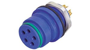 Circular Connector, 5 Contacts, Panel Mount, Miniature Connector, Socket, Female, IP67, 720 Series