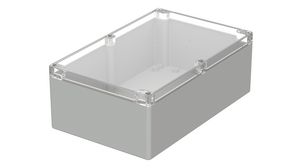 Plastic Enclosure with Clear Lid Euromas 160x250x90mm Light Grey Polycarbonate IP65
