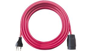 Extension Cable IP20 PVC CH Type J (T12) Plug - CH Type J (T13) Socket 10m Red