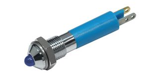 Lysdiodsindikator, Blå, 26mcd, 24V, 6mm, IP67
