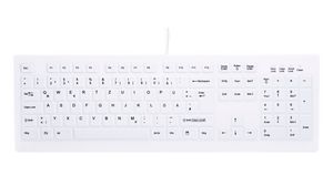 Medizinische Tastatur, AK-C8100, UK-Englisch, QWERTY, USB, Kabel