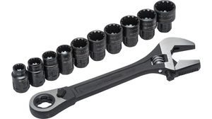 X6 Ratcheting Metric Wrench Set Alloy Steel 25.4 mm
