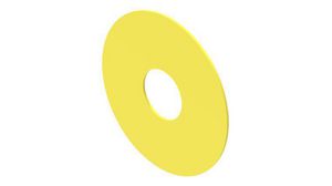 Legend Plate Self-Adhesive 75mm Round Yellow EAO 45 Series