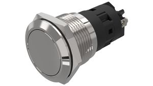 Pushbutton Switch, 1CO, Latching Function, Silver, 19mm Screw Terminal