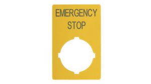 Label for Use with RMQ Titan Series, Emergency Stop