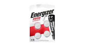 Knopfzellen-Batterie, Lithium, CR2032, 235mAh, 3V, Packung à 4 Stück