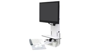 Wall Mount Workstation with Keyboard Arm, Adjustable, 466x114x779mm, 15kg