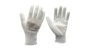 ESD Protective Gloves, Polyester, Glove Size Medium, Grey