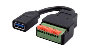 Adapter, 150mm, USB-A 3.0 Socket - Terminal Block